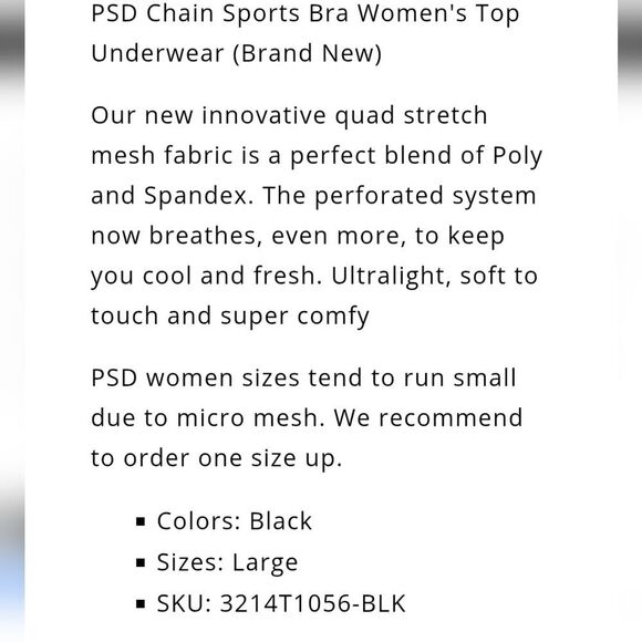 PSD Chain Sports Bra - Picture 3 of 5